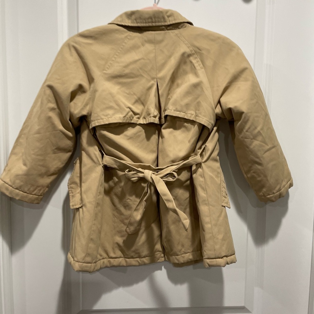 Zara Beige Tan Trench Coat Size 4-5 years 110 CM - Picture 5 of 7